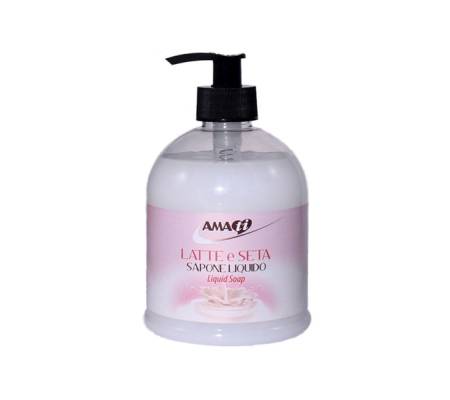 Sapone liquido - in dispenser - 500 ml - latte e seta - Amati - 112306001196 - 8004393001196 - DMwebShop