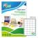Etichette adesive LP4W carta angoli arrotondati permanenti 47,5 x 35 mm 32 etichette per foglio 100 fogli bianco LP4W 4735 - 1643