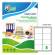 Etichette adesive LP4W carta angoli arrotondati permanenti 99,1 x 67,7 mm 8 etichette per foglio 100 fogli bianco LP4W 9967 - 1637
