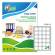 Etichette adesive LP4W carta con margini permanenti diametro 40 mm 24 etichette per foglio 100 fogli bianco Tico LP4W - 1739
