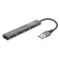 Hub Mini USB a 4 porte in alluminio Halyx -TRUST 23786