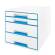 Cassettiera 4 cassetti bianco-azzurro cube - Leitz - 52132036 - 4002432115358 - DMwebShop