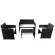 Salotto Valencia - nero-bianco - set 4 elementi - Garden Friend - S1383022 - 8023755040321 - DMwebShop