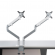Braccio porta monitor Jamy - doppio - grigio metallizzato - Alba - MHARMD M - DMwebShop