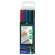 Pennarello Multimark universale permanente con gomma - punta media 1 mm - astuccio 4 colori - Faber Castell - 152504 - 4005401525042 - DMwebShop