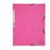 Cartellina con elastico cartoncino lustre 3 lembi 400 gr 24 x 32 cm rosa - 15627