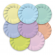 Piatti carta - Ø 20 cm - colori assortiti soft rainbow pastello - conf. 8 pezzi - Big Party - 30430 - DMwebShop