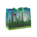 Borsa - per la spesa - ripiegabile - PP -38 x 43 x 20 cm - fantasia prato con farfalla - Berni Group - 45/p - DMwebShop