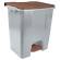 Contenitore mobile Ecoconti - a pedale - 60 lt - plastica riciclata - grigio-marrone - Medial International - 912679 - 8056324539216 - DMwebShop