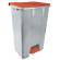Contenitore mobile Ecoconti - a pedale - 80 lt - plastica riciclata - grigio-rosso - Medial International - 912877 - 8056324539339 - DMwebShop