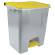 Contenitore mobile Ecoconti a pedale 60 lt plastica riciclata grigio giallo - 27489