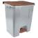 Contenitore mobile Ecoconti a pedale 60 lt plastica riciclata grigio marrone Medial 912679 - 27496