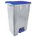 Contenitore mobile Ecoconti a pedale 80 lt plastica riciclata grigio blu - 27485