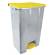 Contenitore mobile Ecoconti a pedale 80 lt plastica riciclata grigio giallo - 27486