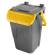 Contenitore portarifiuti Ecology con sportello e maniglione 35 lt grigio giallo - 27499