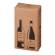 Scatola Wine Pack 2 bottiglie 20,4 x 10,8 x 36,8 cm cartone doppia onda avana - 27402
