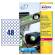 Etichetta in poliestere adesivo L4716 - Ø 30 mm - 48 etic. Per foglio - bianco - conf. 20 fogli A4 - Avery - L4716-20 - 4004182048405 - DMwebShop