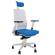 Poltrona semidirezionale Light LLBPG - con braccioli regolabili e poggiatesta - blu chiaro-bianco - Unisit - LLBPG/BR/HBC - DMwebShop