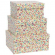 Set scatole regalo grandi - dimensioni assortite - fantasia Florentia - conf. 3 pezzi - Kartos - 12147200 - DMwebShop