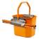 Kit per pavimenti Secchiostrizza - secchio con strizzatore 12 lt - + mop 240 gr + manico da 130 cm - arancione - Perfetto - 0469F - 8000957046962 - 74095_1 - DMwebShop