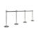 Colonnina segnapercorso cromata - altezza 100 cm - nastro retrattile grigio da 210 cm - Securit - RS-RT-RVS-GY-SET - 8717624242182 - 74568_1 - DMwebShop