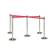 Colonnina segnapercorso cromata altezza - 100 cm - nastro retrattile rosso da 210 cm - Securit - RS-RT-RVS-RD-SET - 8717624242175 - 74569_1 - DMwebShop