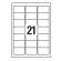 Etichette coprenti BlockOut - 25 fogli A4 - 21 etichette per foglio - 63 x 38,1 mm - bianco - laser - Avery - L4613-25 - 5014702139949 - 91800_1 - DMwebShop