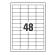 Etichette coprenti BlockOut - 25 fogli A4 - 48 etichette per foglio - 45,7 x 21,2 mm - bianco - laser - Avery - L4614-25 - 5014702139956 - 91801_1 - DMwebShop