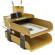 Set scrivania Vintage Caramel 5 accessori ocra - 10599