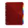 Divisori neutri a 12 tacche PP A4 maxi con portaetichetta colori assortiti - 13850