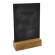 Lavagna da tavolo scrivibile con base in legno massello A6 10,5 x 15 x 4 cm nero Lebez 81002 - 11998