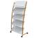 Portariviste da terra 5 tasche 36 x 86 x 165 cm legno ABS bianco - 12017
