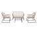 Salotto Cebu polyrattan naturale set 4 elementi - 11358