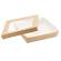 Scatola da asporto - con finestra trasparente - 18 x 18 x 5 cm - carta kraft-PE - avana - conf. 20 pezzi - Leone - H0718 - 8024112002495 - DMwebShop