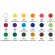 Acquerelli demi-godet - con pennello brush - in scatola di metallo - colori classici assortiti - astuccio 18 colori - Dom - 13060-1