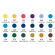 Acquerelli demi-godet - con pennello brush - in scatola di metallo - colori paesaggi assortiti - astuccio 18 colori - Dom - 13060-2