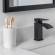 Bicchiere porta spazzolini Pronto Bagno - Ø 8 cm - H 12,5 cm - PPL - bianco - Perfetto - 12516