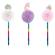 Penne a sfera Bright - pom pom e paillette - fantasie assortite - expo 12 pezzi - Lebez - 81392