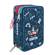 Astuccio 3 zip Candy collection - 19,5 x 7,5 x 12,9 cm - tessuto - fantasie assortite - Giotto - F954000