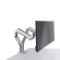 Braccio porta monitor Jamy - doppio - grigio metallizzato - DMwebShop - 1