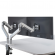 Braccio porta monitor Jamy - doppio - grigio metallizzato - DMwebShop - 2
