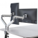 Braccio porta monitor Jamy - doppio - grigio metallizzato - DMwebShop - 3