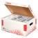 Scatola archivio Speedbox - dorso 8 cm - 35 x 25 cm - apertura totale - bianco e rosso - conf. 25 pezzi - Esselte - 623910 - 4049793026008 - DMwebShop - 1