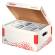 Scatola container Speedbox - Small - 25,2 x 35,5 cm - dorso 19,3 cm - bianco e rosso - conf. 15 pezzi - Esselte - 623911 - 4049793026015 - DMwebShop - 1