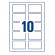 Etichette badge in seta acetata - 80 x 50 mm - 20 fogli - 10 etichette per foglio - laser - Avery - L4785-20 - 5014702000010 - DMwebShop - 1