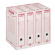 Scatola archivio Storage - A4 - 8,5 x 31,5 x 22,3 cm - bianco e rosso - 1601 Esselte Dox - conf. 32 pezzi - King Mec - 00160100 - 8004389022945 - DMwebShop - 1