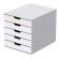 Cassettiera 5 cassetti colorati - bianco ghiaccio - cassetti 5 cm - Durable - 7625-27 - 4005546993263 - DMwebShop - 1