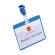 Portanome a tasca aperta clip in plastica - blu - 6 x 9 cm - conf. 25 pezzi - Durable - 8106-06 - 4005546805597 - DMwebShop - 1