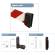 Kit testina Rondo Tensa - con fissaggio a muro Nastro estensibile 10 mt - rosso-bianco - Studio T - 1214228 - DMwebShop - 1