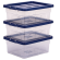 Contenitore multiuso 32 x 40 x 17 cm - 15 lt - PP - con coperchio blu - trasparente - Fellowes - Bankers Box - 100135770 - 43859804825 - DMwebShop - 2